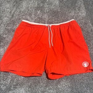 Chubbies Red and White Swim Shorts